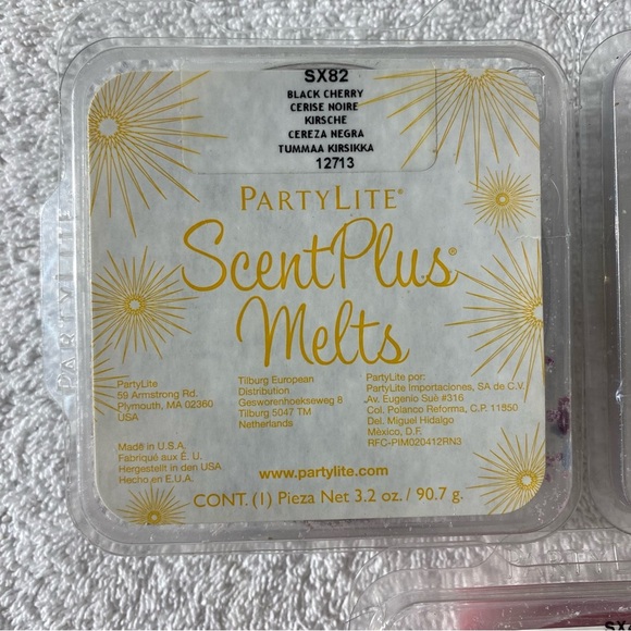 PartyLite ScentPlus Wax Melts Black Cherry Mahogany Apple Be Happy! - Picture 2 of 8